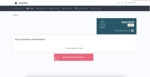 Page d'adhésion du site de l'Association Générale des Étudiants Sétois